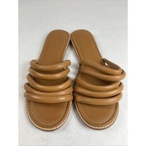 Madewell The Addie Slide Sandals Brown Straps, womens size 9
